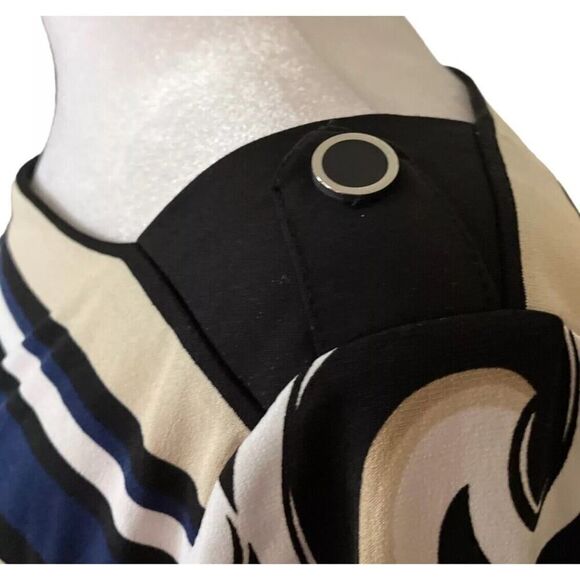 White House Black Market 3/4 Sleeve Patterned Tunic Dress Designer US S - Picture 3 of 9